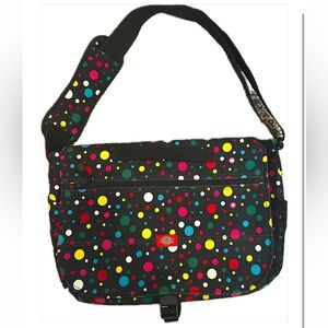 Dickies YAK PAK Messenger canvas bag polka dot never used!!